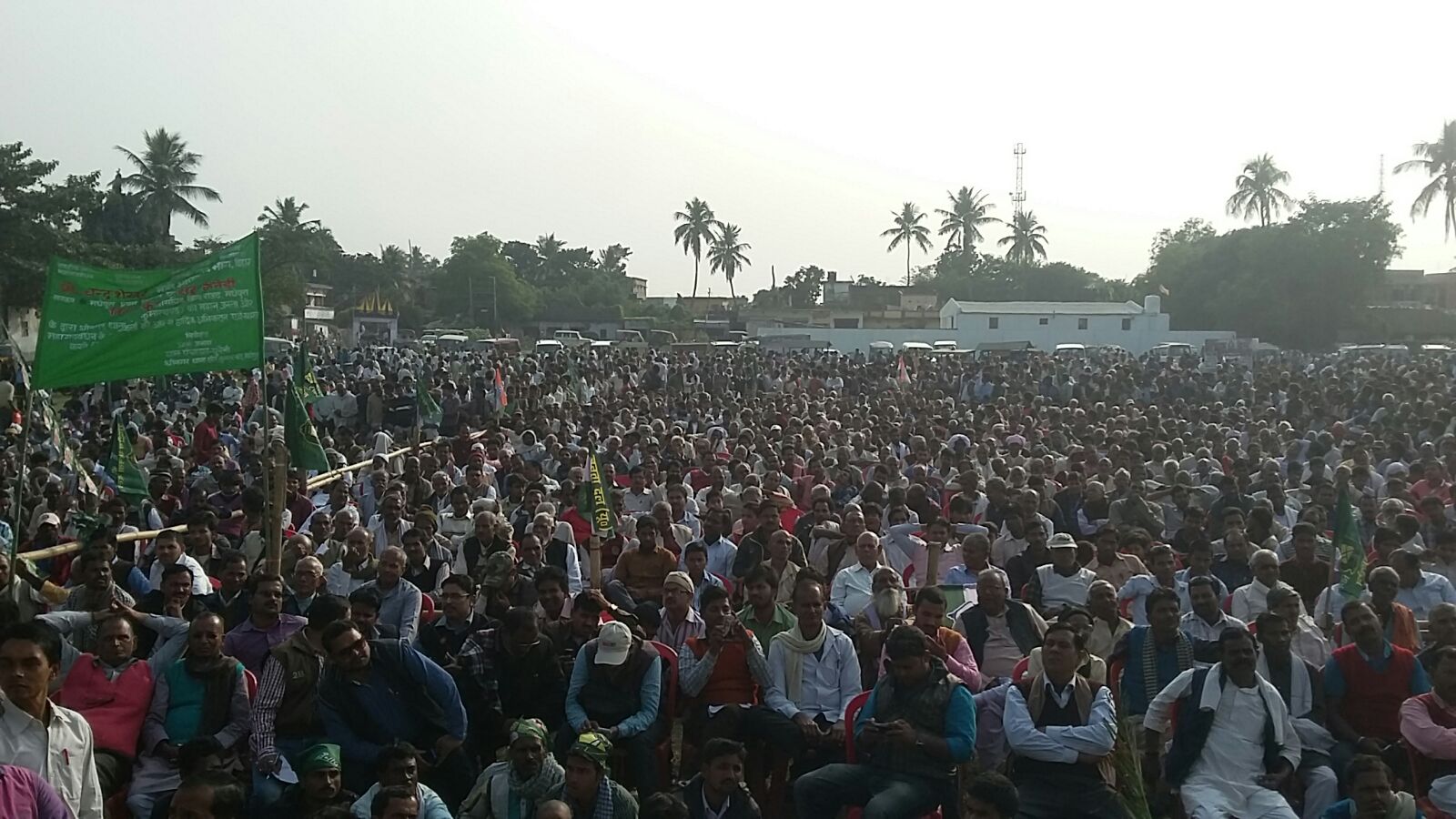 Massive gathering for felicitating Cabinet Minister Prof.Chandrashekhar.