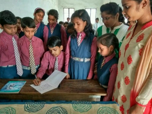 Rahul Raj , a student of class 4 , of Tulsi Public School Madhepura , became Bihar Champion in English handwriting Olympiad (2016-17) .