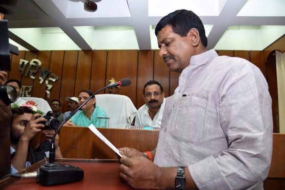 Dr.Sanjeev Kumar Singh , Newly Elected Member of Legislative Council from Kosi Shikshak Nirwachan Kshetra , attending oath ceremony at newly constructed council upsabhagar at Patna .