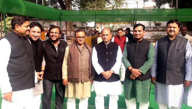 R.C.P.Singh with Dr.Amardeep and other leaders at JDU_Shukrana Samaroh