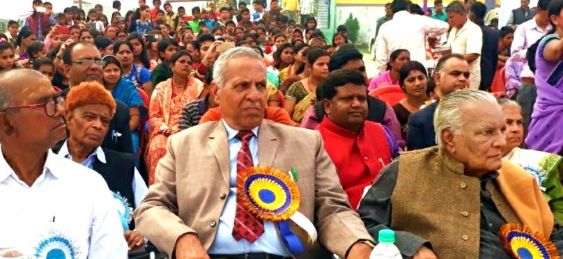 Founder Vice-Chancellor (BNMU) & Former MP Dr.R.K.Yadav Ravi , Vice-Chancellor (BNMU) Dr.A.K.Ray , Pro.VC Dr.K.K.Mandal , Dr.B.Rana , Dr.Vikram Rana and others attending a function at Gyan Bhumi , Madhepura.