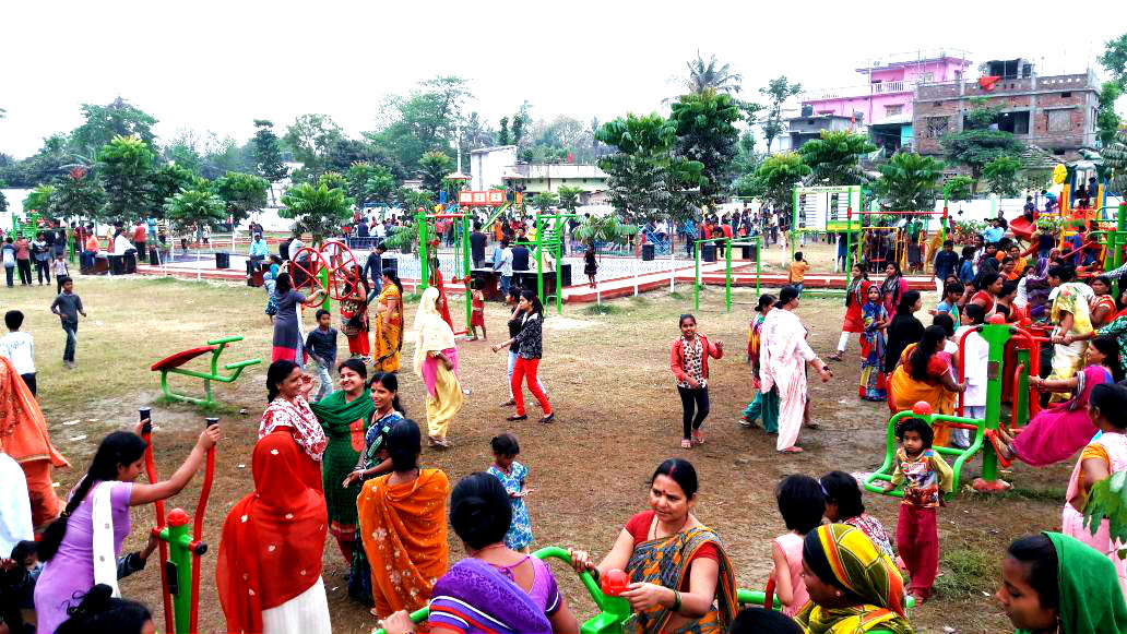The Crowd of Dr.Kalam Park during morning time.