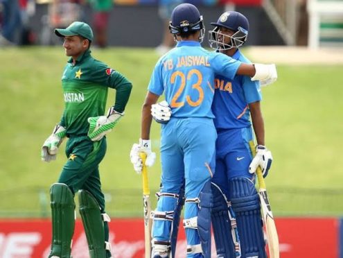 Under19 world cup cricket pakistan vs India.