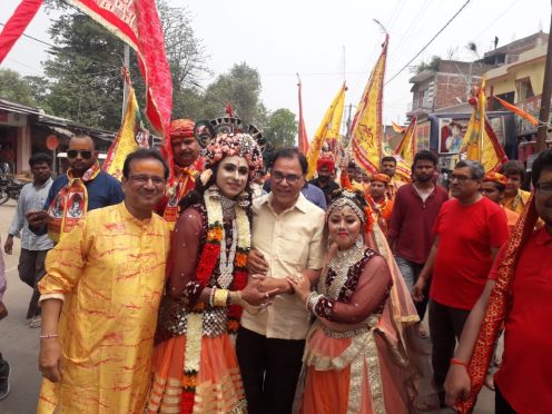 Shyam Sakha Nishan Yatra at Madhepura.